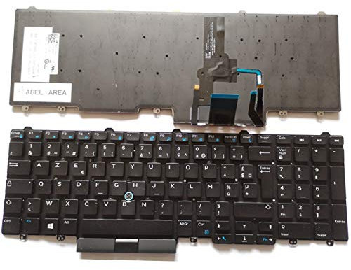Clavier Français AZERTY rétro-éclairé pour Dell Precision (3520, 7520, 7720) M3520 M7520 M7720 15 (7510) 17 (7710) 3510 3310 m3510 m7510 m7710 PK1313M1B00 0383D7 NSK-LL0UC pc Portable FR
