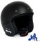 Jethelm Roeg Helmet Matte Schwarz Matt E-geprüft ECE Biker Custom Größe XL