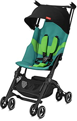gb Gold Pockit+ All Terrain Ultra Compact Kinderwagen, Handgepäck, ab 6 Monate bis 17 kg (ca. 4 Jahre), Laguna Blue