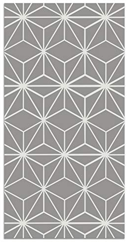 Panorama Alfombra Vinílica Cocina Baño - Varios Tamaños - (Líneas Estrellas Gris 60x110 cm)