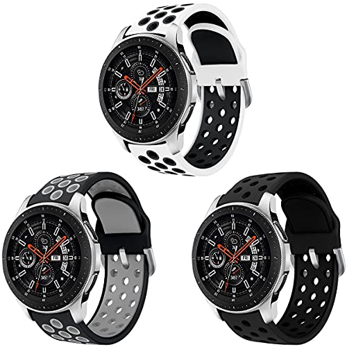 Syginn Kompatibel mit 22 mm Uhrenarmband - Silikon-Ersatzband für Galaxy Watch, Gear S3, Moto 360, Huawei Watch GT und Ticwatch Pro