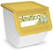TIENDA EURASIA® Cubos de Basura de Reciclaje para Cocina Apilables. Contenedores de 36L (Papel - Vidrio - Plastico). Medida 39x39x36 cm (Amarillo PLASTICO)