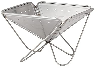 Snow Peak Pack & Carry-Kamin, groß, tragbare Feuerstelle aus Edelstahl, zusammenklappbar und faltbar für Camping und Kochen im Freien