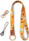 SENLLY Umhängeband Schlüsselband Neck Lanyard strip mit und echtem Leder, für Schlüssel, ID Badge Card Holder, Ausweishülle, Mobile Handys Telefon
