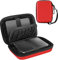 Procase Estuche Universal para 2 Discos Duros Externos 2,5, Funda de Viaje Antigolpes para Toshiba Canvio Basics/WD Elements/Toshiba Canvio Socio/UnionSine Disco Duro Externo, SSD 1TB 2T 4T -Rojo
