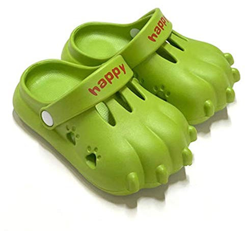 Nuevas Patas De Animales para Niños Zuecos Y Mules Infante Bebé Sandalias Zapatillas Zapatos De Jardín Antideslizantes,Verde,28~29