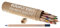 eduGREEN® - 16er-Set - 1 Kartonrolle mit 13 Buntstiften, 1 Stift (Graphit) mit 5 mm Qualitätsmine, 1 Holzspitzer, Holz aus zertifiziertem Anbau, Lack wasserlöslich, Prägefolie abbaubar