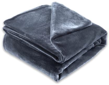 Sweetnight Coperta in Pile, 230x270cm, Coperta in Microfibra, Plaid Divano Super Morbido, Coperta Divano Fluffy di Alta Qualità, Colore Grigio