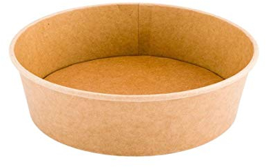 SHOBI Lot de 50 bols en carton kraft biodégradable, saladier jetable pour Delivery Food idéal pour Poke, salade bowl et aliments chauds et froids (1000 ml)
