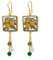 MARARDI Ohrringe Damen Italienische Keramik aus Caltagirona [Zitronen Fliesen] Lange Handmade Italienischer Schmuck Elegant Originale für Alltag Events Hochzeiten besondere Anlässe