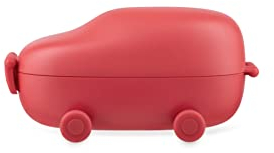 Sakura Adachi Alessi Food à Porter SA06 R - Snackbox mit Zwei Fächern in Form eines Spielzeugautos aus Thermoplastischem Harz, BPA-Frei, Rot