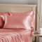 Manyshofu Rose Gold Satin Pillowcase for Hair Protection- 2Pcs Standard Pillow Cases, Luxury & Silky Pillowcases 20x26 Pillow Covers with Envelope Closure