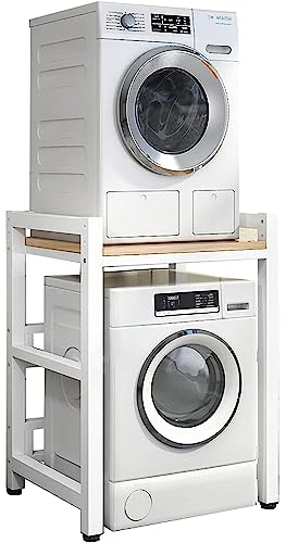 Mehovi Lagerregal über der Waschmaschine Aufbewahrungsregal über der Waschmaschine Space Saver Badezimmer Aufbewahrungsregal über für Badezimmer Küche Balkon Waschküche, Tragkraft 300kg