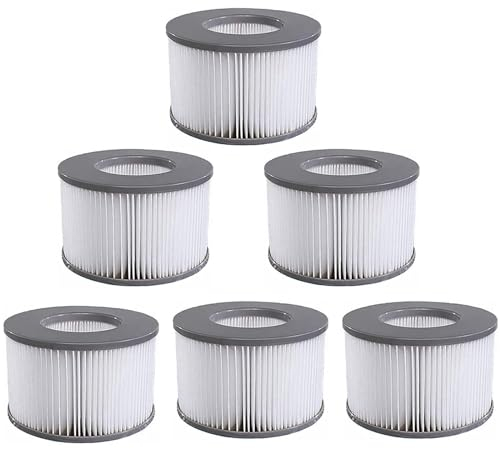 Mscomft Mspa Filterkartusche für Filter,mspa Filter kompatibel mit MSpa Modelle ab 2020,Wasserfilter für heiße U-Boote und Spa,Filter für mspa für aufblasbare Pools (6 Stück)