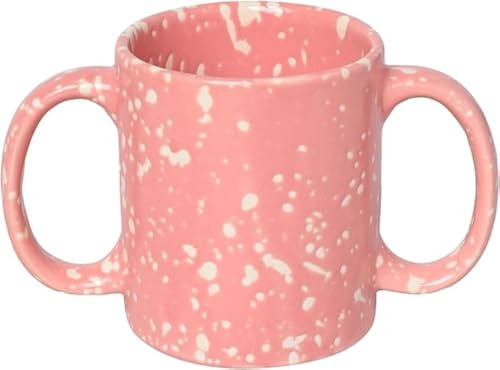 ANCIENTIMPEX Tasse à Double poignée Ancient Impex (Tasse à Double Prise), Passe au Micro-Ondes, 11,83 US FL. Oz. (350 ML) (Rose)