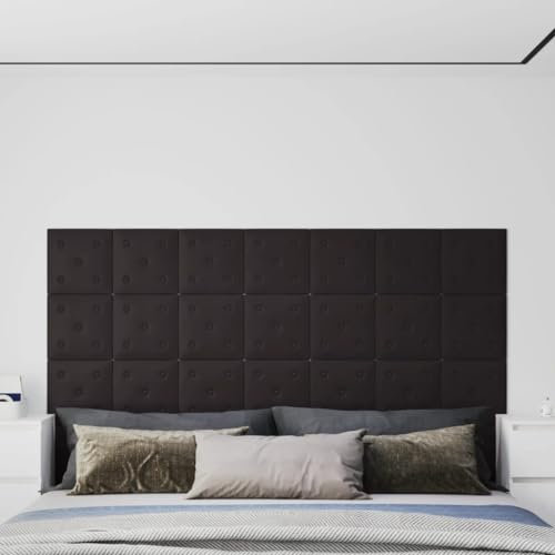 Générique Panneaux muraux 12 pcs Noir 30x30 cm Similicuir 1,08 m²,Quincaillerie,Matériaux de Construction,Lambris,Noir,10.14 LB,343974