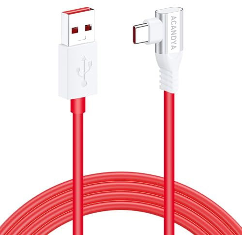 ACANDYA 6FT USB Type C Cable for OnePlus 8 Pro, 80W 65W for SuperVOOC/Warp/Dash Charging Cable Rapid Data Syncing Fast Charger USB C Cable for OnePlus 13 12 12R Open 11 10 8 7T Pro 7 6T, Red