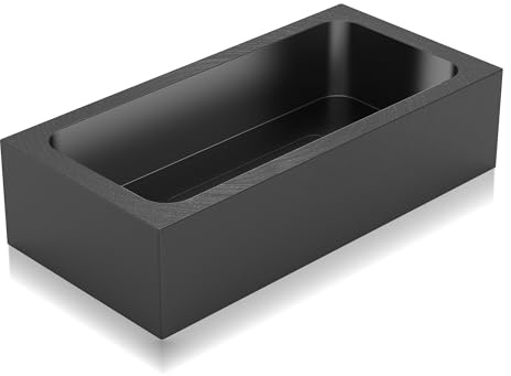 MMasters 1kg-1 Piece Premium Graphite Ingot Mold for Metal Casting - High-Purity Material for Gold, Silver, Aluminum, Copper, and Brass - Heat Resistant up to 1800℃/3272℉