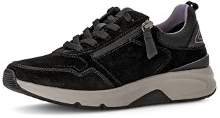 Gabor Damen Low-Top Sneaker, Frauen Halbschuhe,Turnschuhe,Laufschuhe,schnürschuhe,schnürer,Business,Freizeit,Sportschuhe,schwarz,41 EU / 7.5 UK