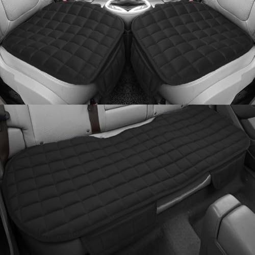 Auto Accessori Lupex Autositzbezug 3 Stück Universal Auto | Sitzschutz 2 vorne und 1 hinten | Protector Comfort Automotive Innenkissen (schwarz)