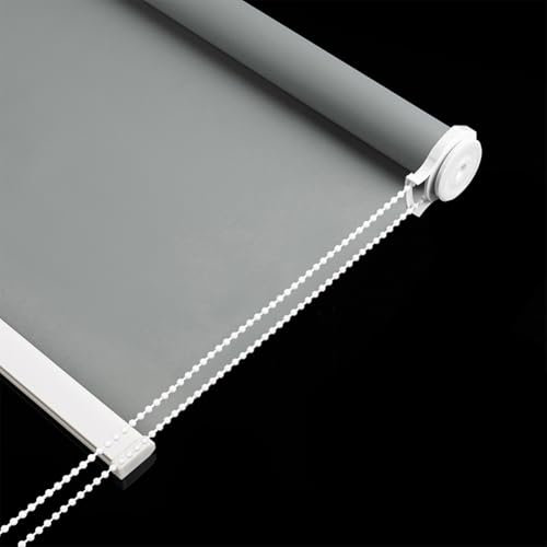 No Drilling Roller Blind Window Blackout Curtain,Waterproof Thermal Fabric Window Shade for Office Living Room,Sun & UV Protection Window Roller Blind (Dark Grey,0.75x2m)