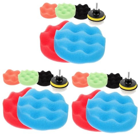 Gatuida 3 Ensembles de polissage pour polisseuse de voiture meule pour polir les émaux de scellement polisseur de roue perceuse kit auto accessoire de de forage éponge