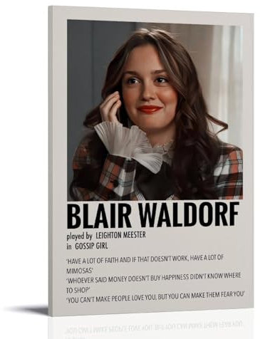 LNLEXTAR Gossip Girl Blair Waldorf Poster Dekorative Malerei Leinwand Wandkunst Wohnzimmer Poster Schlafzimmer Malerei,Wandkunst Bilddruck Moderne Familienzimmer Dekor 08x12inch(20x30cm)