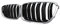 pQirnvIL Auto Chrome + GläNzend Schwarz Dual Lamellen Front Nieren Gitter Grill für F10/ F11 M5 535I 550I 528I 4-TüR 2010-2017