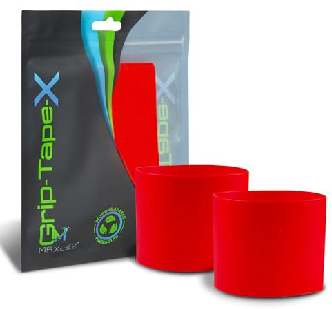 MAXXEZ® Schienbeinschonerhalter aus Silikon mit überragendem Halt - Schienbeischoner Halter extra rutschfest für Herren, Damen & Kinder - rot