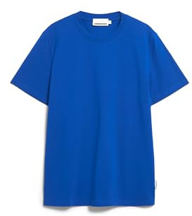 ARMEDANGELS Herren Heavyweight T-Shirt aus recycelter Baumwolle MAARKOS Relaxed Fit Dynamo Blue