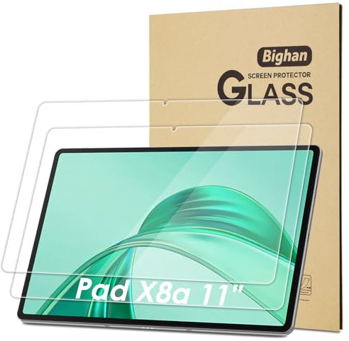 Bighan Lot de 2 Protection D'écran Compatibles Avec Honor Pad X8a 11'', Film Protection écran en Verre Trempé, HD Clair