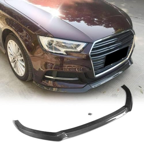 LIULAOGEN Maßgeschneidert Frontspoiler Lippe für Audi S3 A3 8V Sline Sportback 2017-2019,Auto ABS Frontstoßstange Frontspoiler,Frontspoilerlippe Protector Zubehör