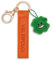 NICI Schlüsselanhänger Viel Erfolg! Kunstlederband orange 10cm mit Kleeblatt