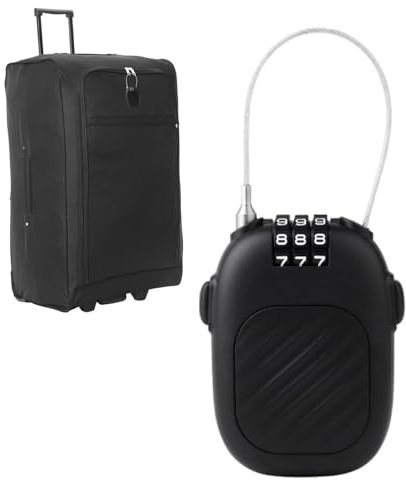 Besreey Antivol à câble rétractable pour snowboard - Verrou portable et rétractable pour poussette - Appareil de sécurité pour snowboard - Accessoire de voyage - Cloche à combinaison pour valise