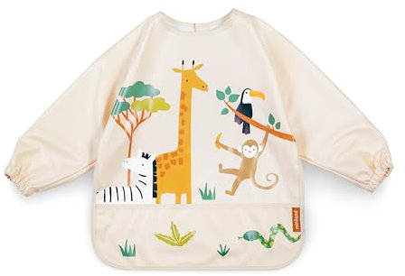 Miniland - Babero para Bebé con Mangas Impermeable (Jungle)