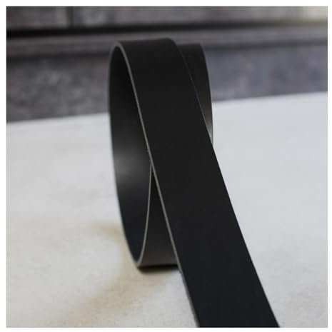 CRAFTPOINT Lederriemen Schwarz aus Naturleder, 130-150 cm Länge, 3-3,5 mm Dick, Vegetabil Gegerbt, Verschiedene Breiten 15-80 mm (35mm Breit)
