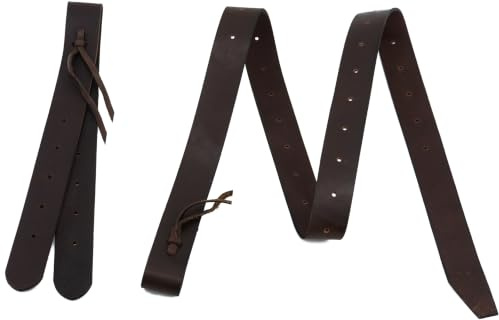 Jeereal Latigo Latigo Lederriemen, 4,4 x 174 cm, Off-Billet-Gurt-Set für Western-Pferdesattel, schweres Ölgewicht