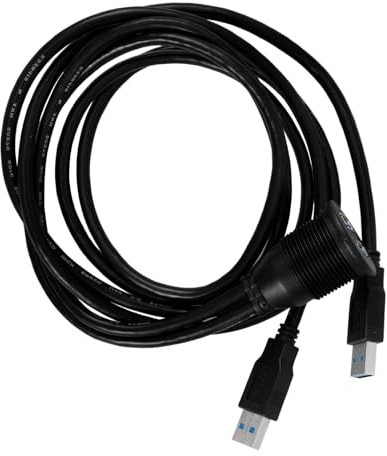 SOIMISS USB 3.0 Anschlusskabel fürs Auto 2 Ports Panel Montierbar Langlebig aus Kupfer und PVC Kompatibel mit USB 2.0 für Motorrad und LKW