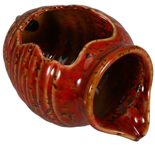 TOGEVAL Keramik Wasserspiel Gefäß 49X39X35 Zoll Kleiner Brunnen für Balkon Garten Hof mit Wasserdurchfluss Funktion