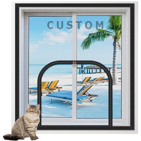 Custom Size Balcony Window Safety Screen Mesh Fly Bugs Net | Cat Safety Netting, Window Screen, Self-Adhesive, Mosquito Insect Window Net, Keep Bugs/Flies Out
