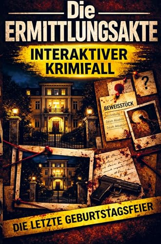 Die Ermittlungsakte - Die letzte Geburtstagsfeier: Ein interaktiver Kriminalfall zum Miträtseln - True Crime | ideales Geschenk für Fans von Krimis, Escape Rooms, Detektivspiel und Logikrätseln