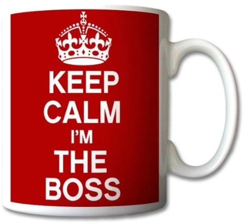 GrassVillage Funny Boss Mug – Keep Calm and Carry On I’m The Boss – Gift for Manager, Team Leader, Coworker – Office, Birthday, Christmas, Secret Santa Present – 11oz White Ceramic Coffee Cup