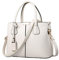FiveloveTwo Dame Classy Satchel Handtasche Tote Handtasche Griff Tasche Umhängetasche Weiß