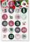 Adventskalender Aufkleber (Zahlen 1-24) - Sticker für Kalender zum selber basteln für Weihnachten - Adventskalenderzahlen Etiketten selbstklebend - Zahlenaufkleber - Nummern für Papiertüten - Rund
