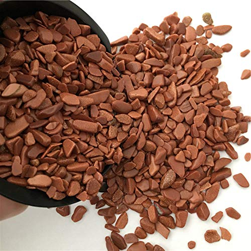 MCWJ 50g / 100g / 1000g en Gros 5-7mm Brun Sable doré Quartz Petits graviers Pierre Fish Tank Pot de Fleur Jardin guérison décor à la Maison-1 000 g