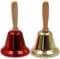 WideSmart 2 Stücke Gsrhzd Glocke, Tischglocke, Klassisch Handglocke, Metall Glocken mit Holzgriff, für Schule, Abendessen am Empfang, Hotelservice, Meditationsgebet