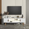 kalb | Lia weißes TV Lowboard mit integrierter LED Beleuchtung im Skandi Look 150cm