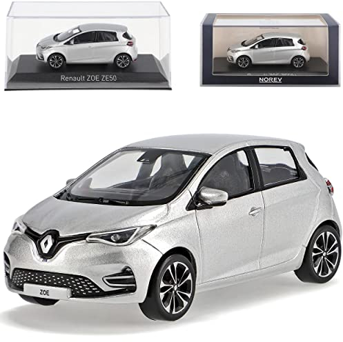 Norev Renautl ZOE ZE50 Silber Highland Grau Metallic Modell ab 2012 Version ab Facelift 2020 1/43 Modell Auto