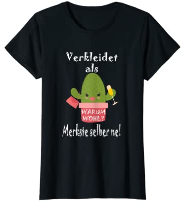 Damen Kaktus Kostüm Anti Flirt Fasching Verkleidung Karneval Party T-Shirt