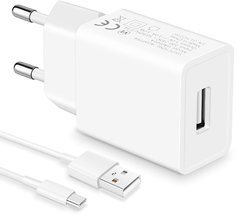 MatauMahi 5V1A USB Ladegerät und Typ-C Kabel, 5W Netzteil mit Ladekabel, Stecker Adapter für iPhone 16 15 Pro Max/Pro/Plus, Samsung Galaxy S24, Google Pixel 9/8/7 mit USB-C-Schnittstelle
